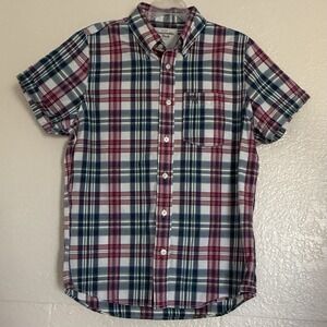 Abercrombie & Fitch Shirt Men's‎ Size L Plaid Button-Down Short Sleeve Career